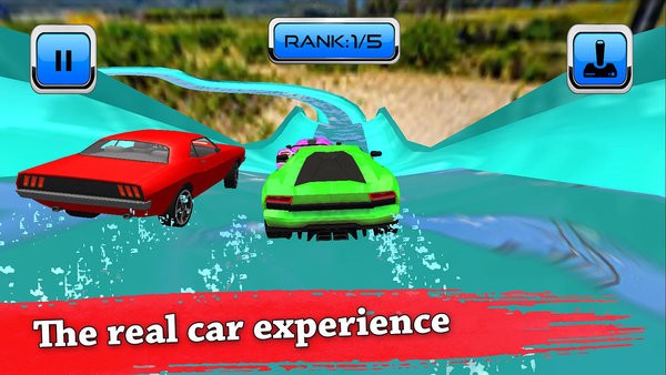 水滑梯汽车特技比赛水上乐园最新版 V2.0 安卓版